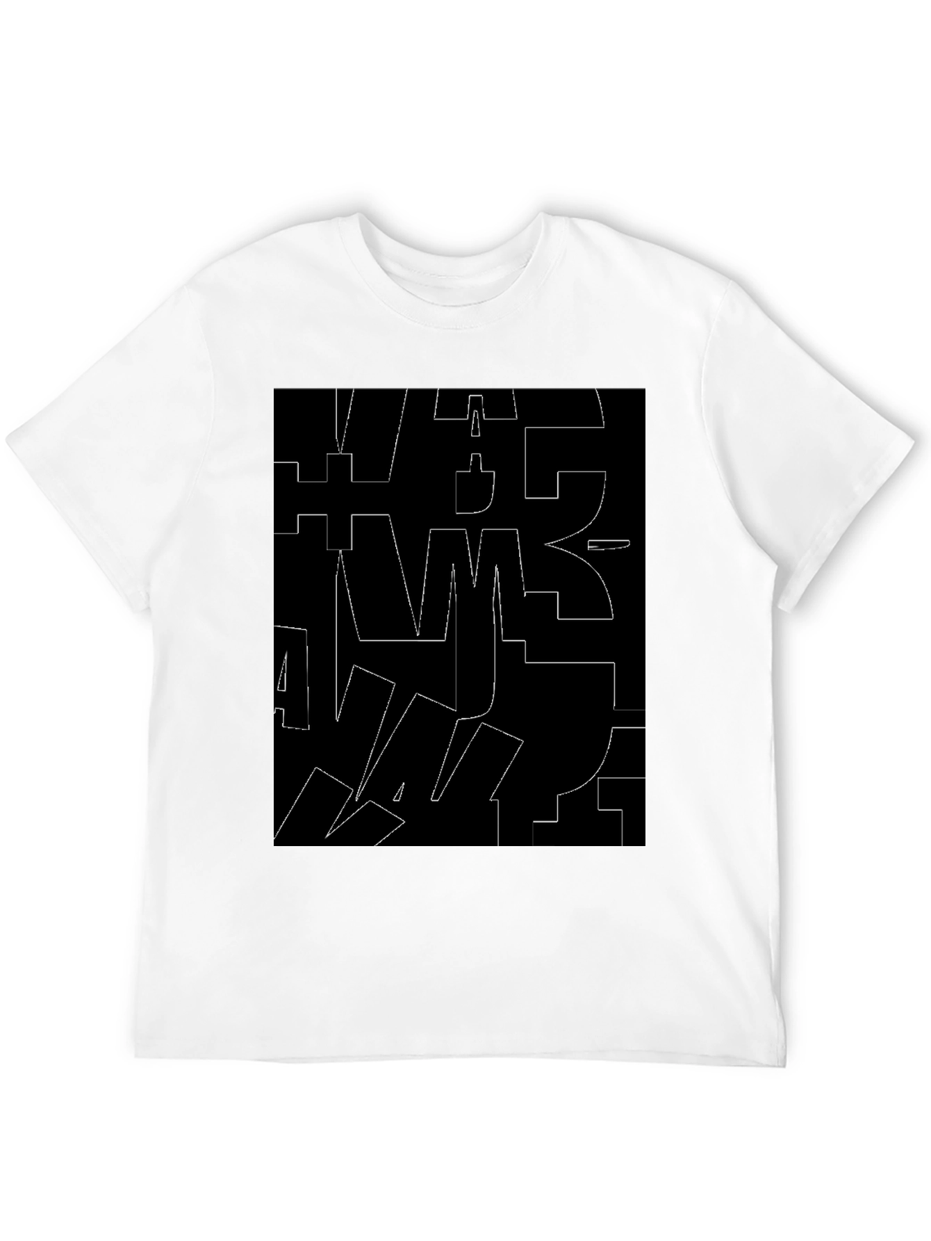 Abstract Black T-Shirt
