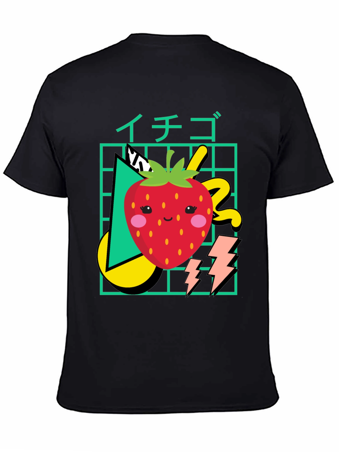 Kawaii Strawberry Graphic Tee - Retro 80s Style