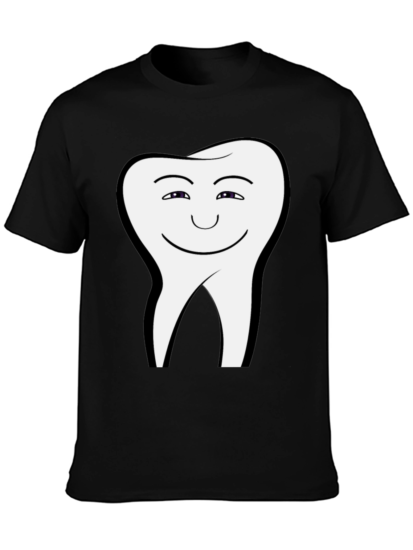Funny Tooth Graphic Black T-Shirt