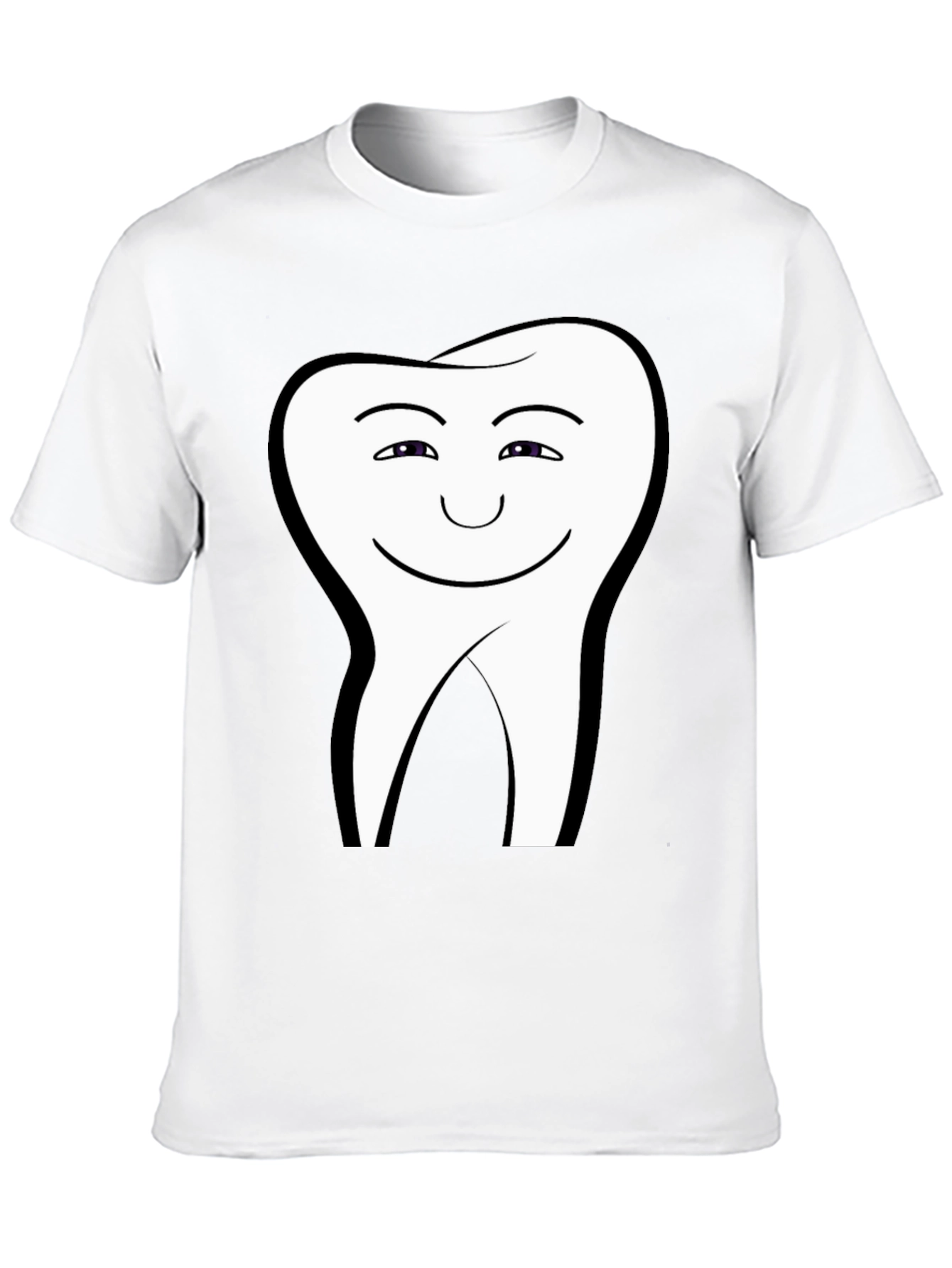 Funny Tooth Graphic Black T-Shirt