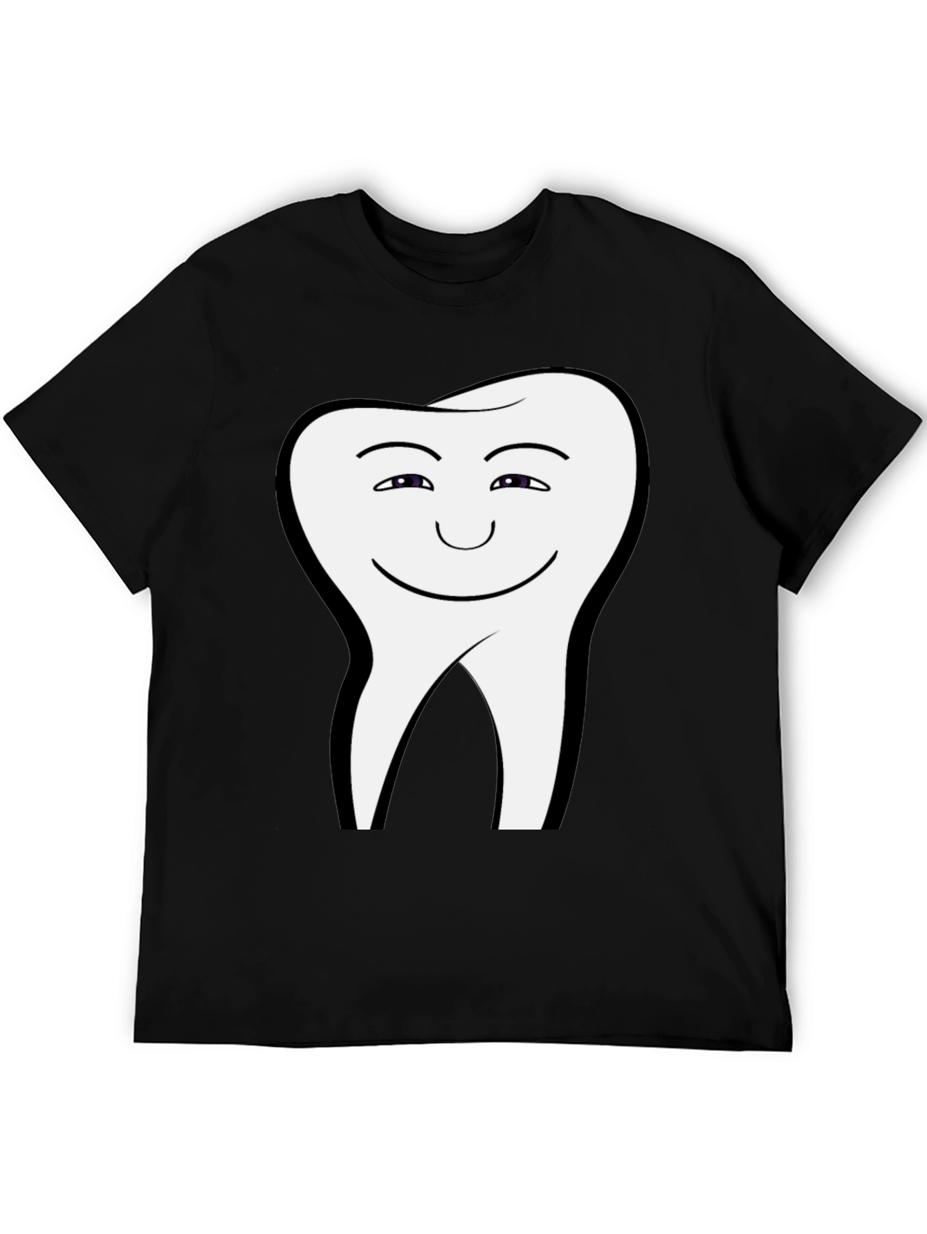 Funny Tooth Graphic Black T-Shirt