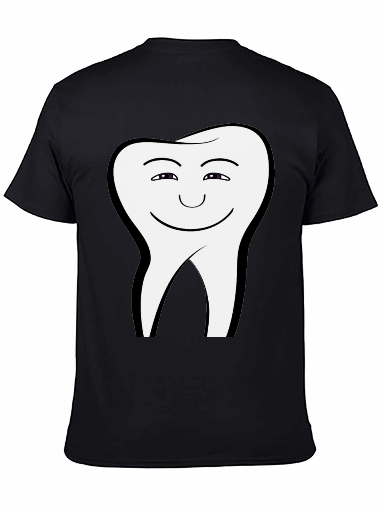 Funny Tooth Graphic Black T-Shirt
