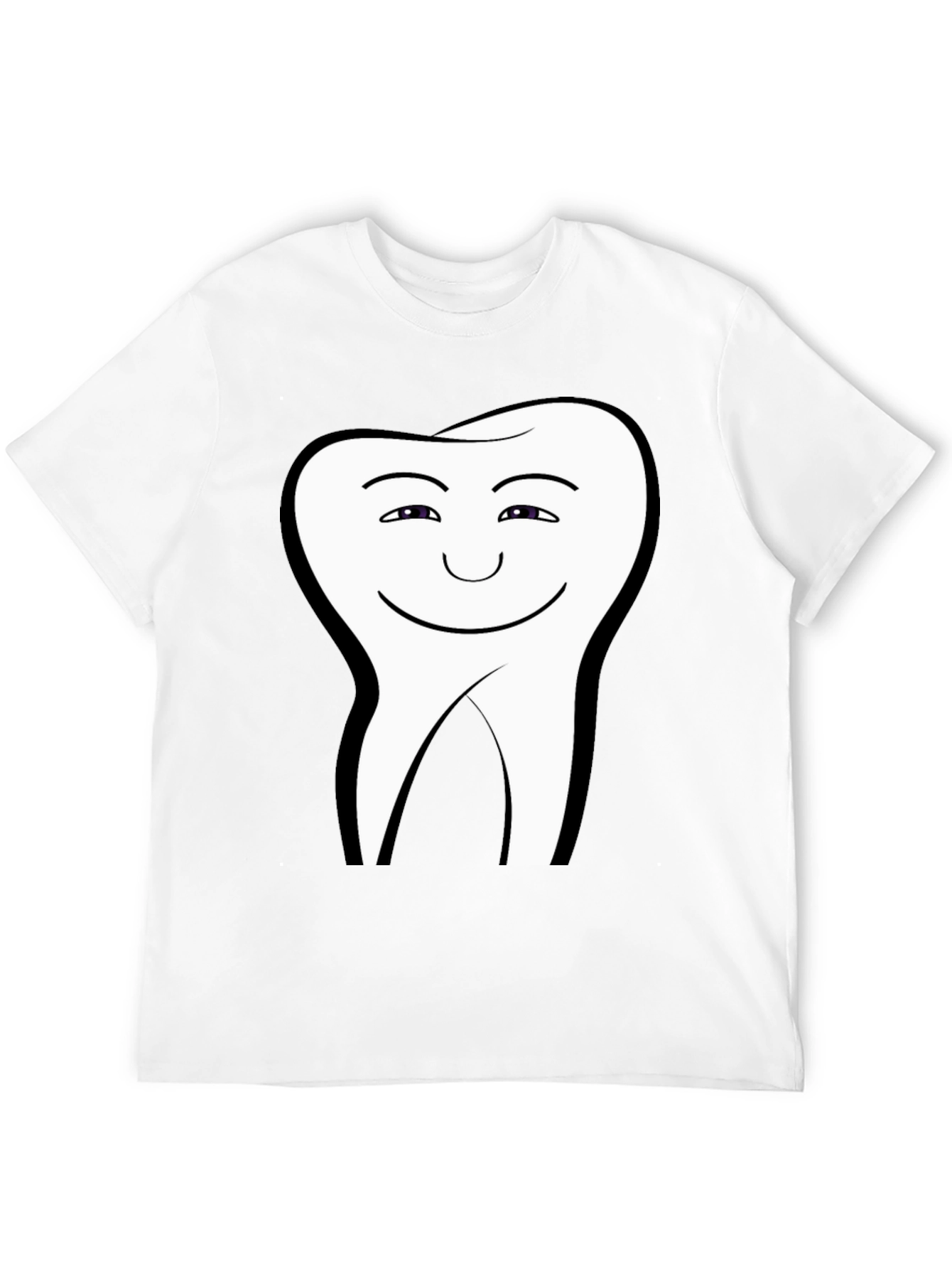 Funny Tooth Graphic Black T-Shirt