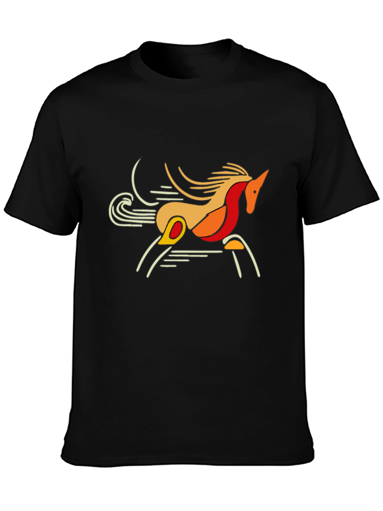Abstract Horse Graphic T-Shirt
