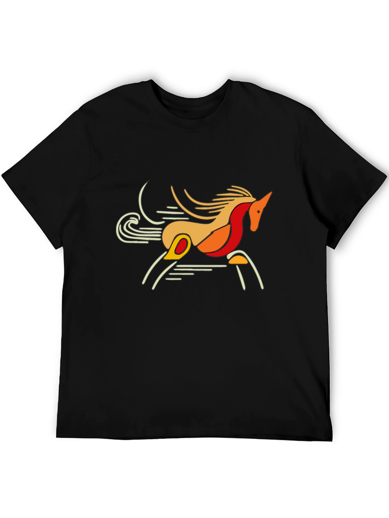 Abstract Horse Graphic T-Shirt