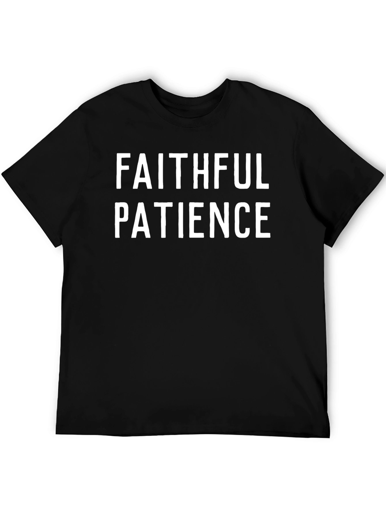 Faithful Patience T-Shirt - Black Crew Neck Tee