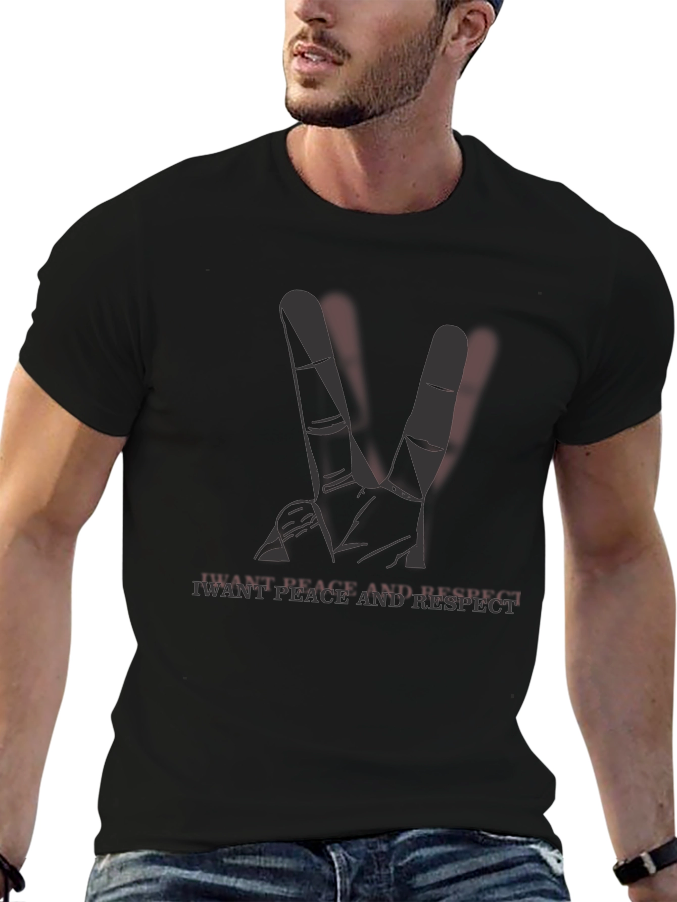 Peace and Respect Black T-Shirt