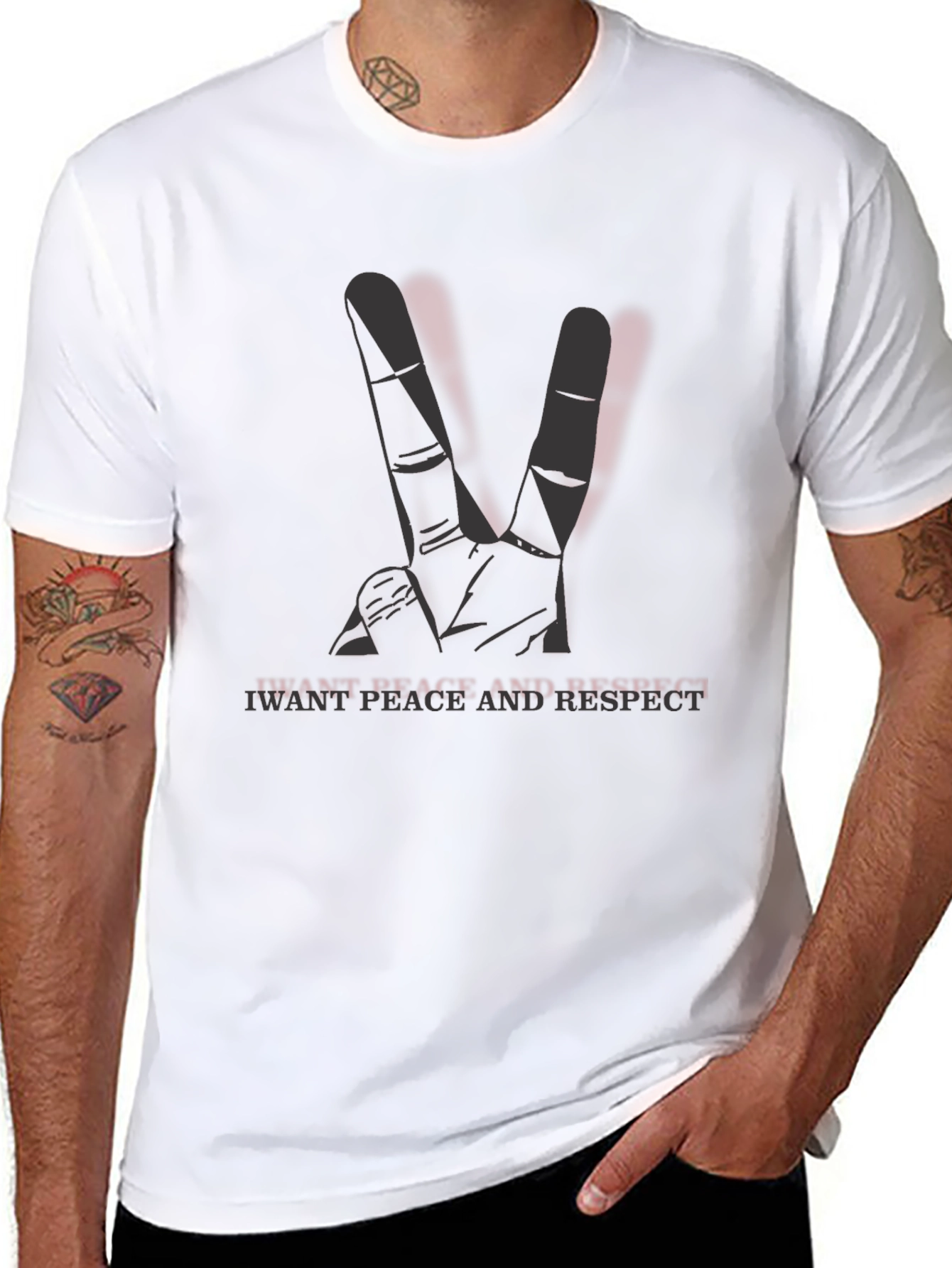 Peace and Respect Black T-Shirt