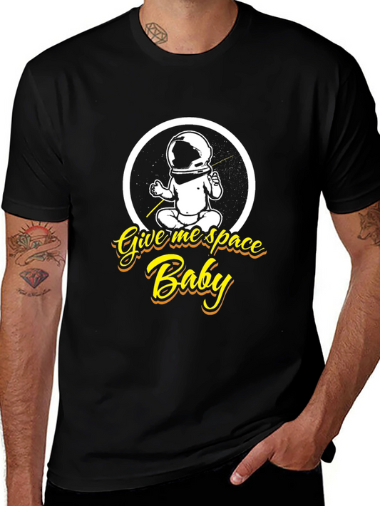 Give Me Space Baby Black Graphic T-Shirt