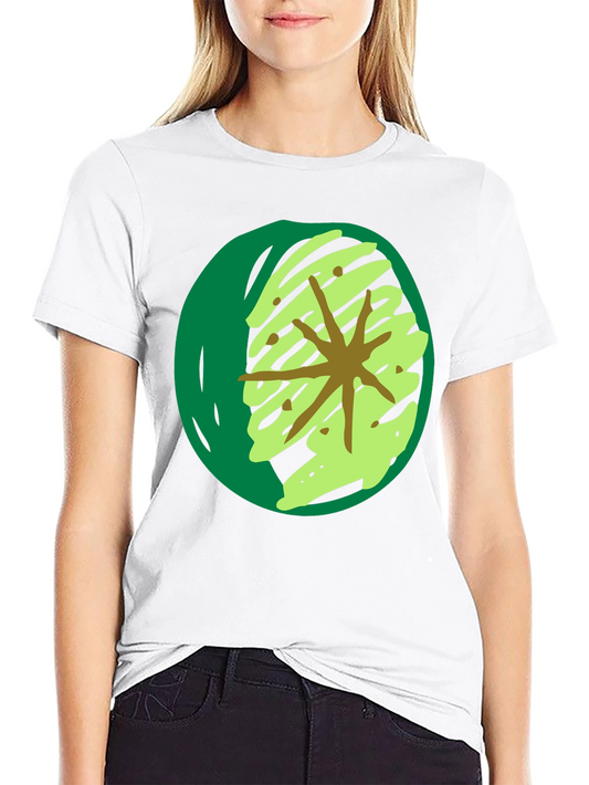 Abstract Green Star Graphic T-Shirt