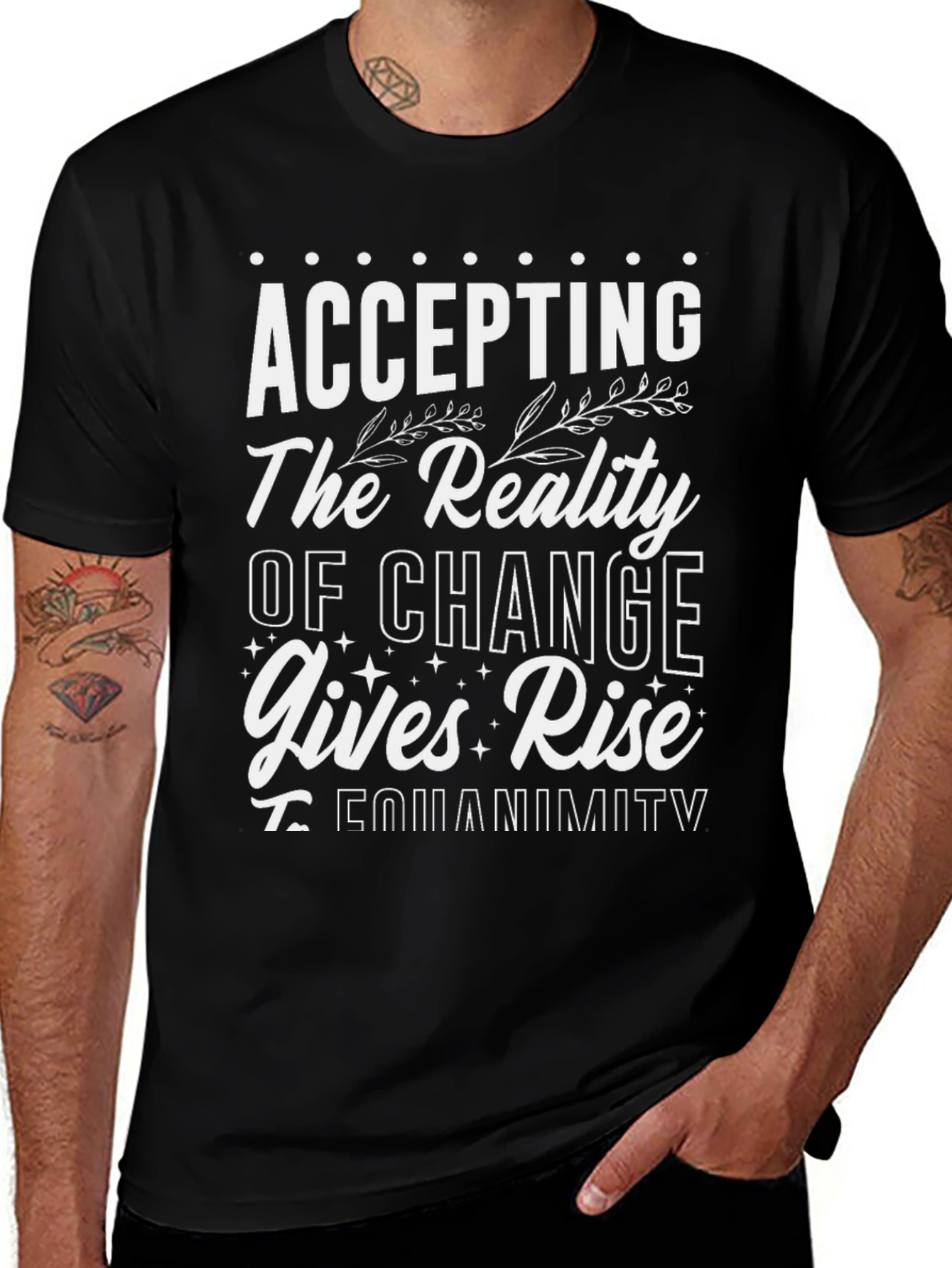 Accepting Change Graphic Tee - Unisex Black T-Shirt