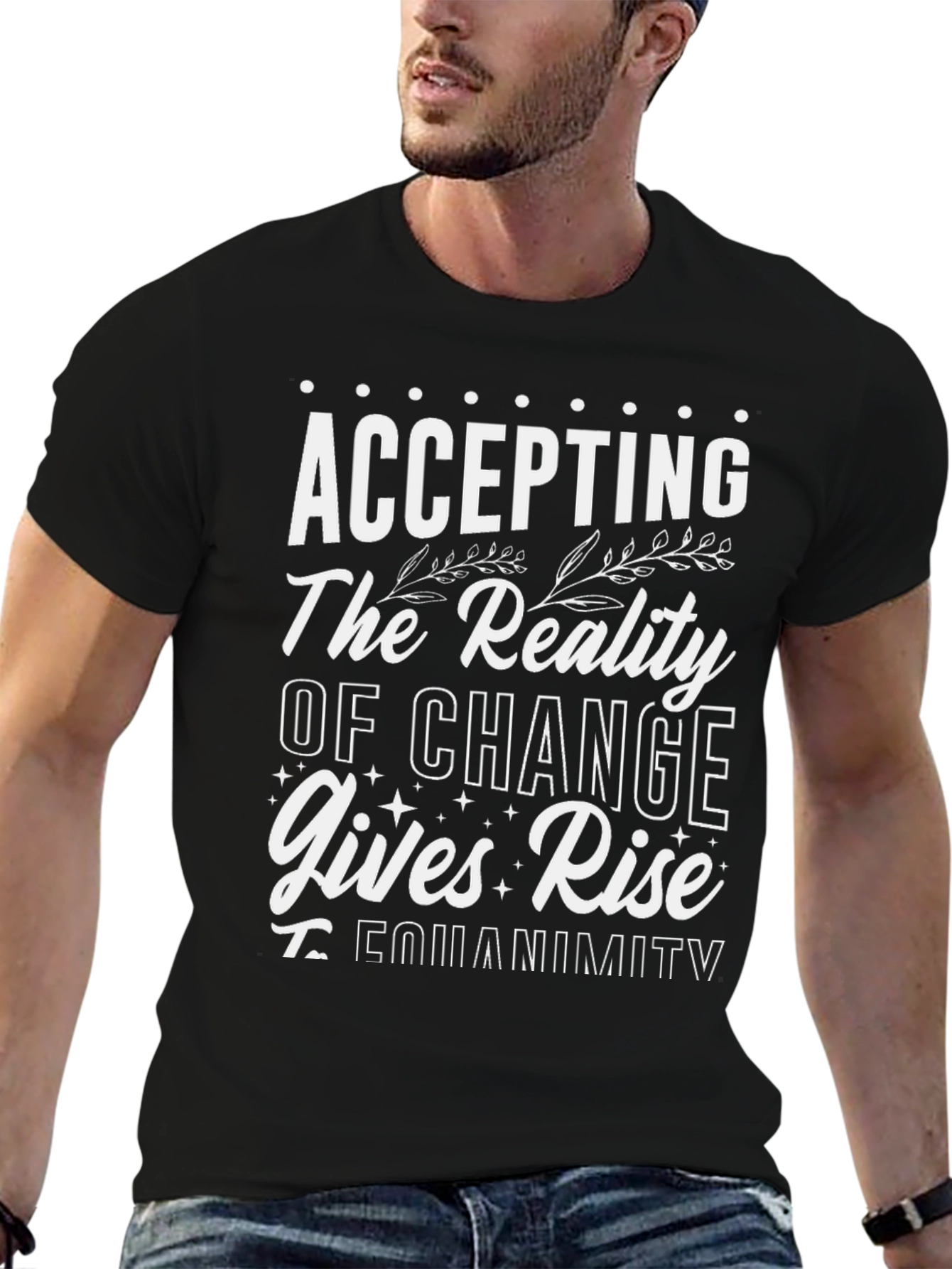 Accepting Change Graphic Tee - Unisex Black T-Shirt