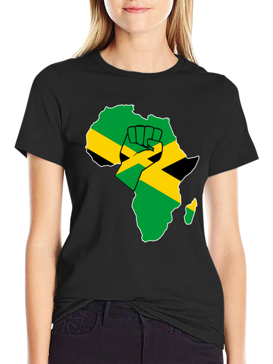 Africa Jamaica Pride Fist T-Shirt