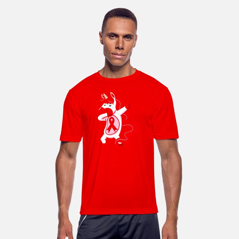 Dabbing Unicorn Red Ribbon HIV AIDS Awareness