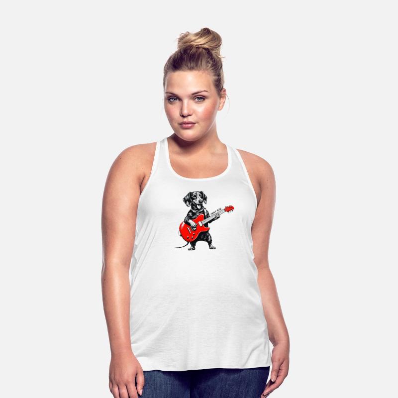 Dachshund Playing Guitar Funny Rock and Roll Dog