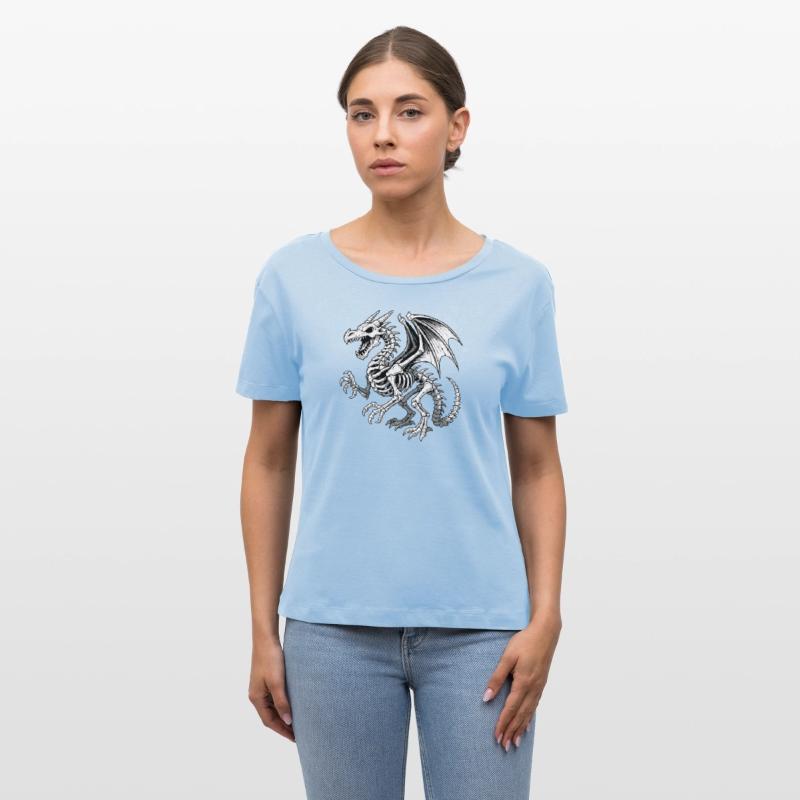 Dark Fantasy Dragon Skeleton Illustration