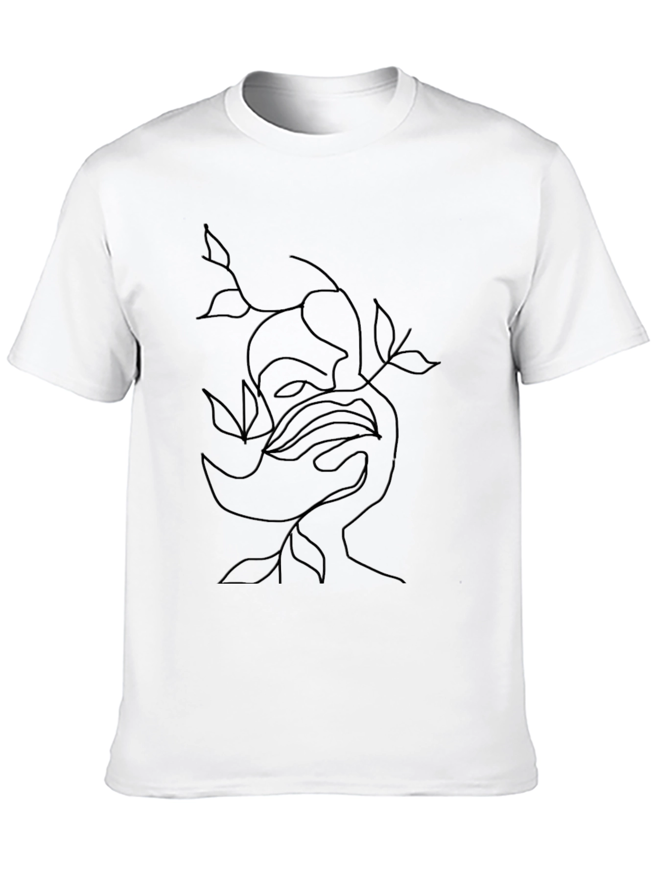Abstract Line Art Black Graphic Tee