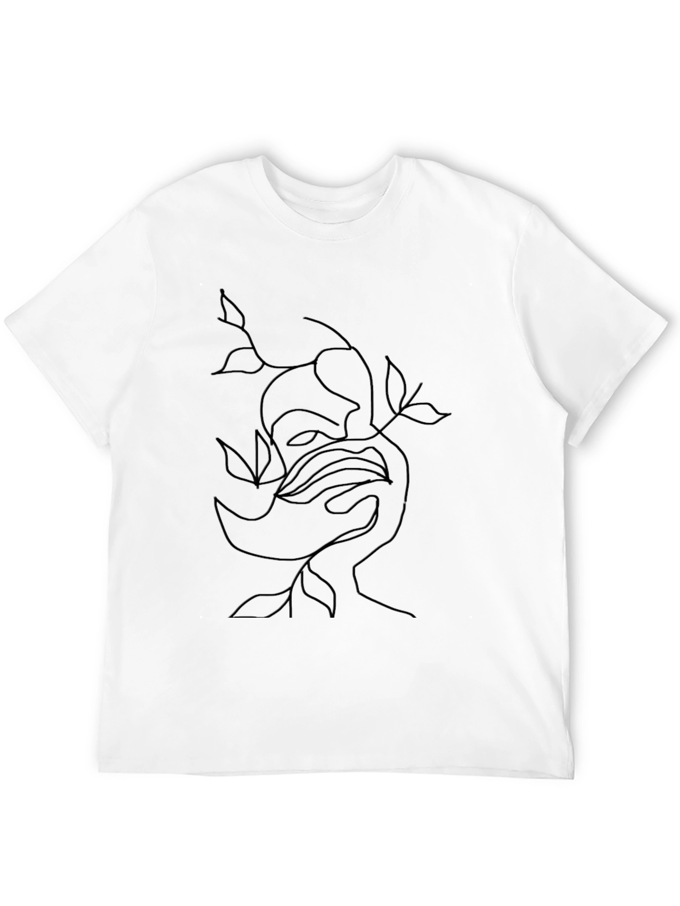 Abstract Line Art Black Graphic Tee