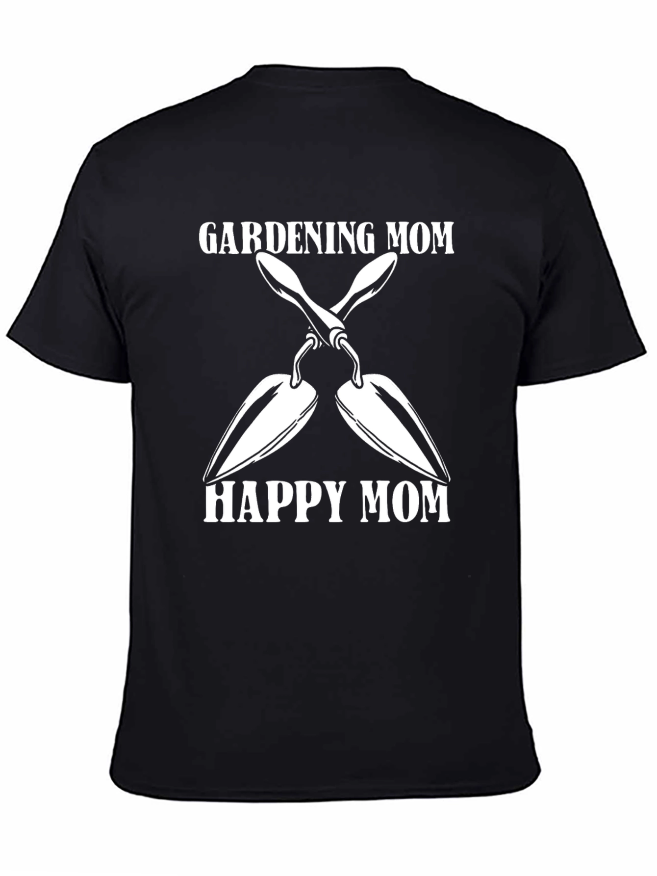 Gardening Mom Black T-Shirt - Happy Mom Design