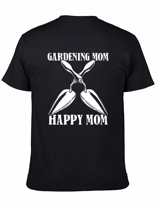 Gardening Mom Black T-Shirt - Happy Mom Design