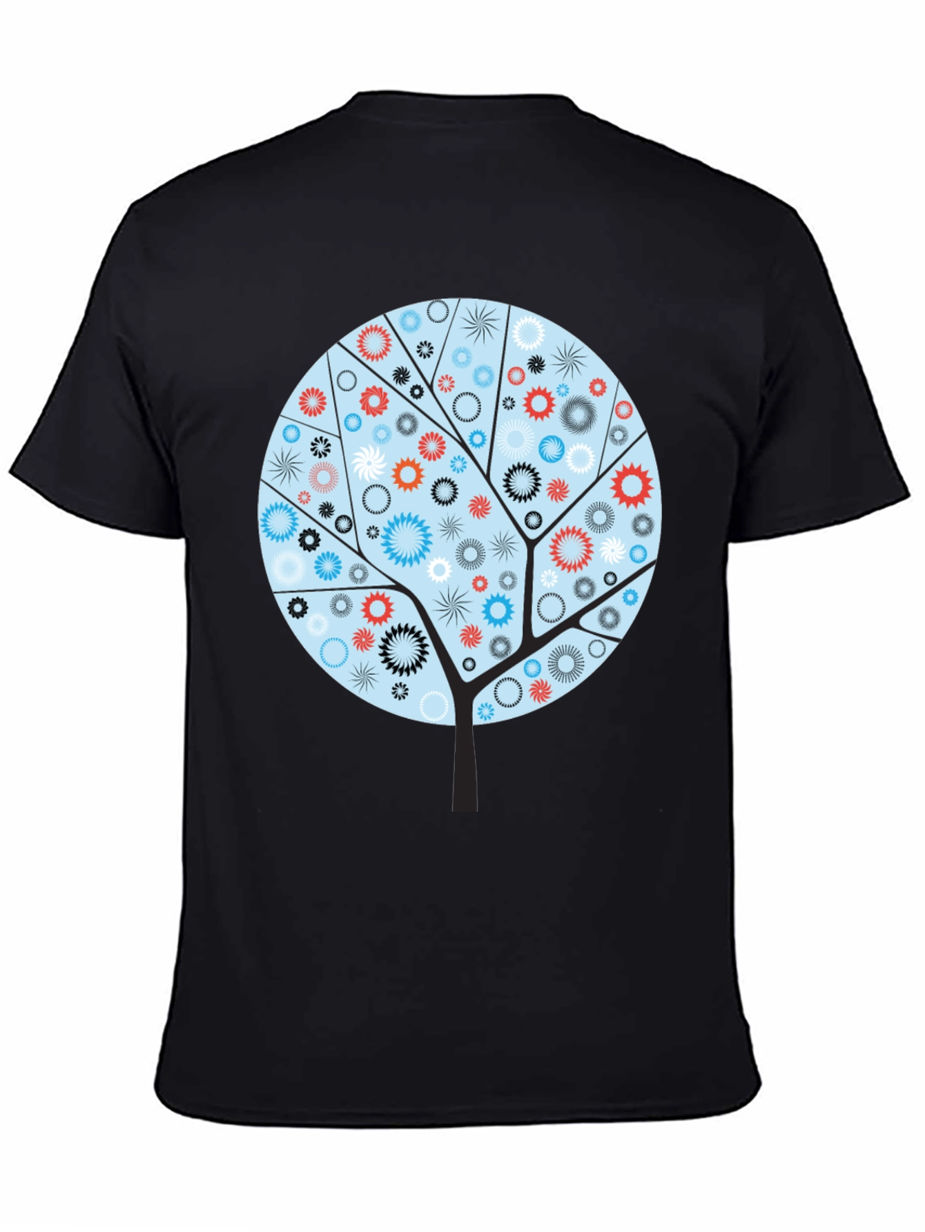 Abstract Floral Tree Graphic Tee - Modern Style