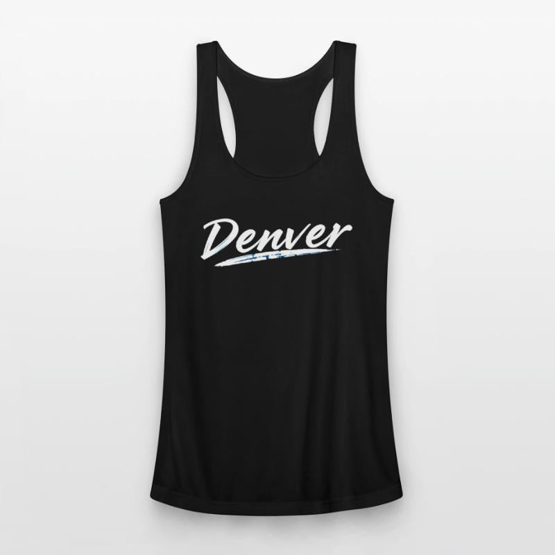 Denver Logo - Elegant White and Blue Script