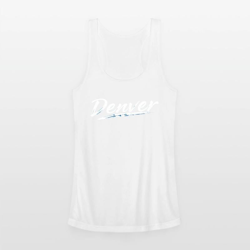 Denver Logo - Elegant White and Blue Script