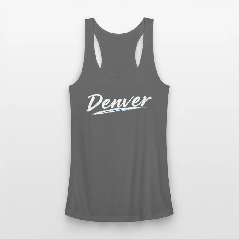 Denver Logo - Elegant White and Blue Script