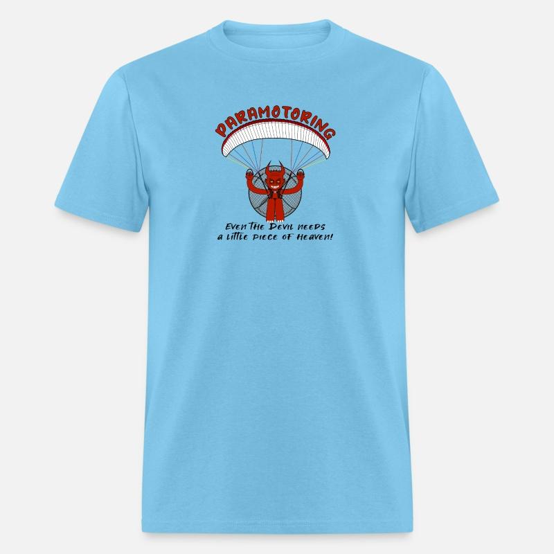 Devil flying a paramotor t-shirt