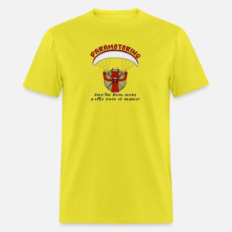 Devil flying a paramotor t-shirt