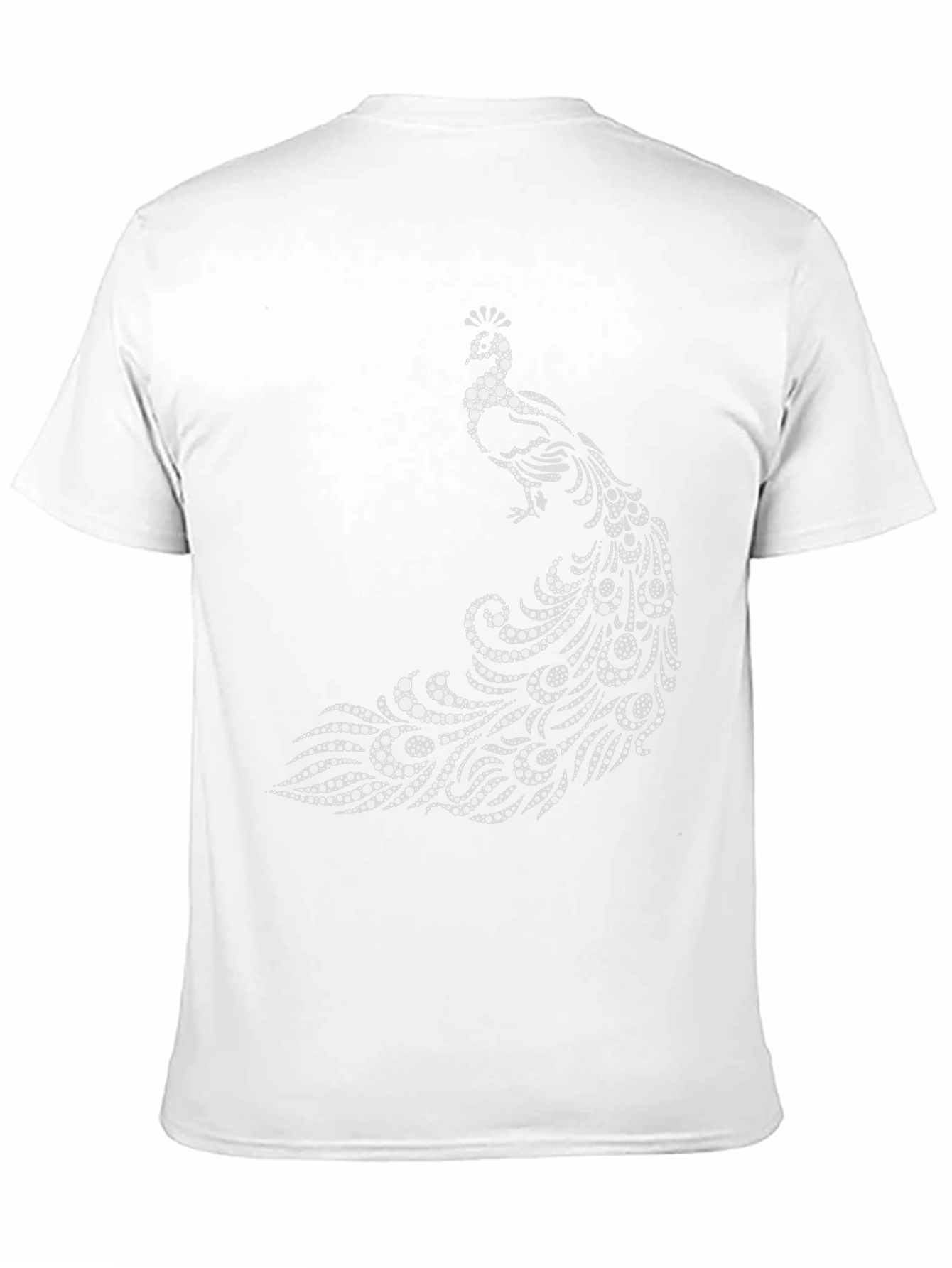 Peacock Graphic Tee - Stylish Black Cotton T-Shirt