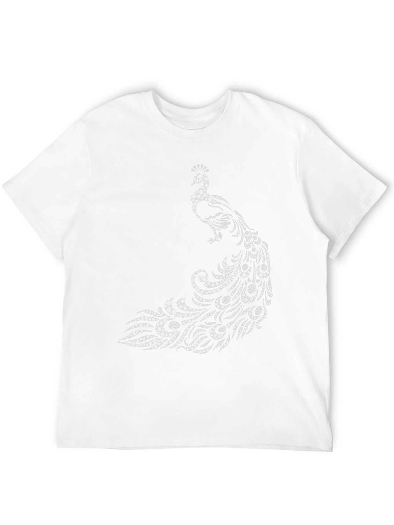 Peacock Graphic Tee - Stylish Black Cotton T-Shirt