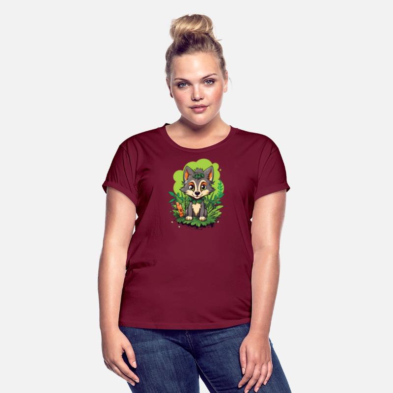 Digital Art Wolf Puppy Wearing Blue Wig Sitting