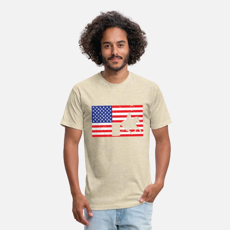 Distressed Barrel Racing Usa American Flag Rodeo