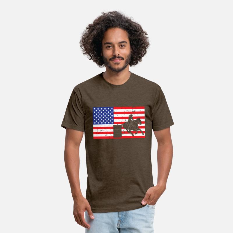 Distressed Barrel Racing Usa American Flag Rodeo
