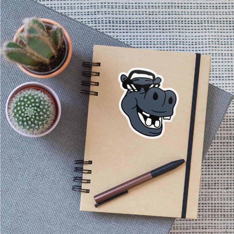 DJ Funny Laughing Hippo Sunglasses Music Face Fun