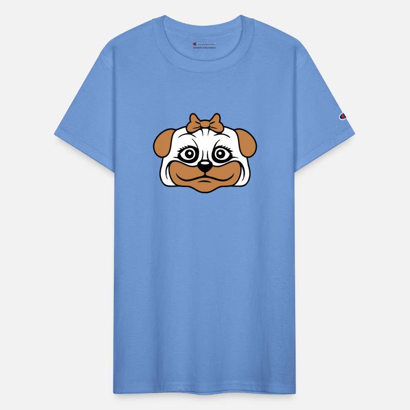 Dog Pug Girl Pretty Bow Woman Female Cute Funny