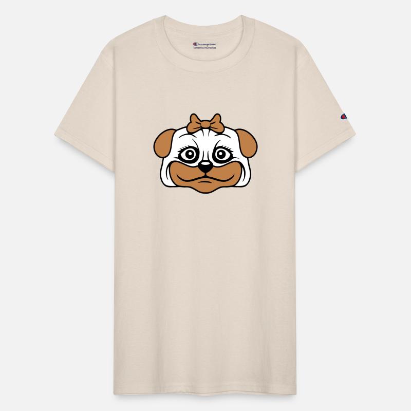 Dog Pug Girl Pretty Bow Woman Female Cute Funny