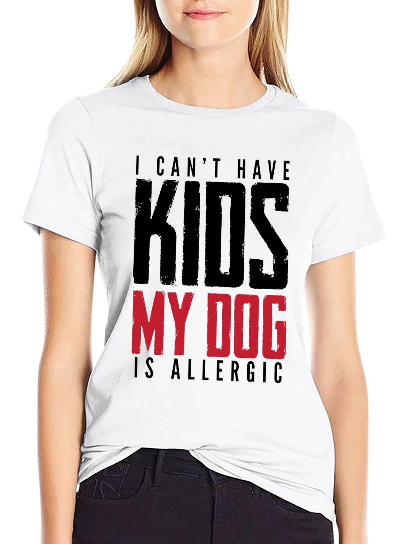 Funny My Dog is Allergic to Kids Graphic Tee
