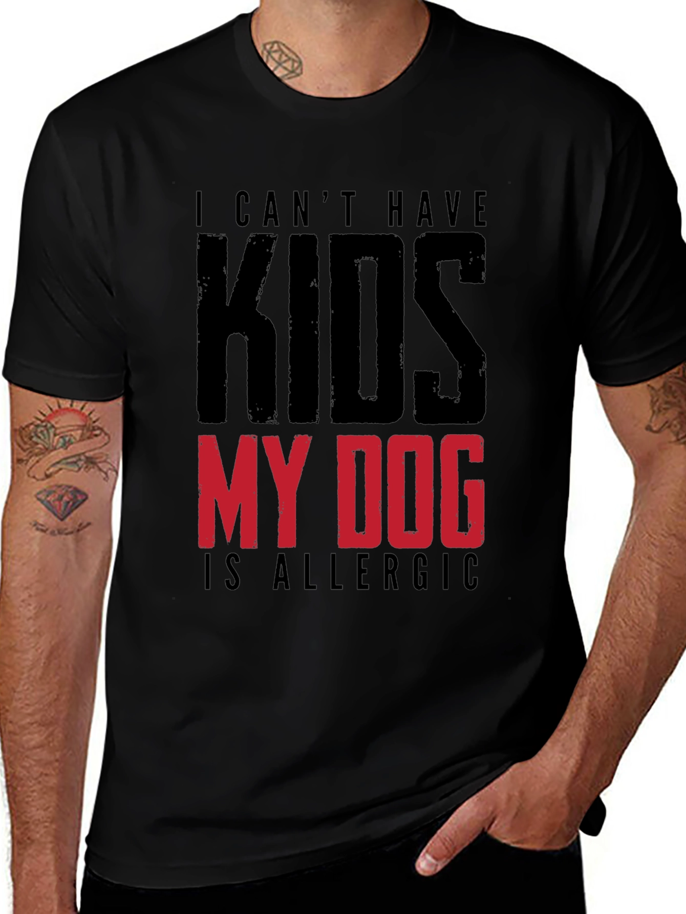 Funny My Dog is Allergic to Kids Graphic Tee