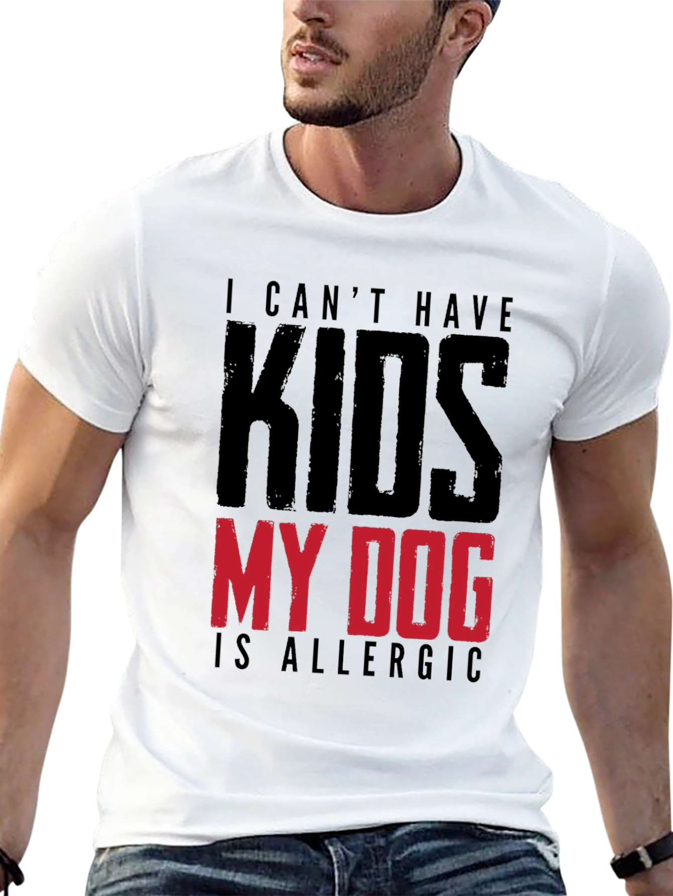 Funny My Dog is Allergic to Kids Graphic Tee