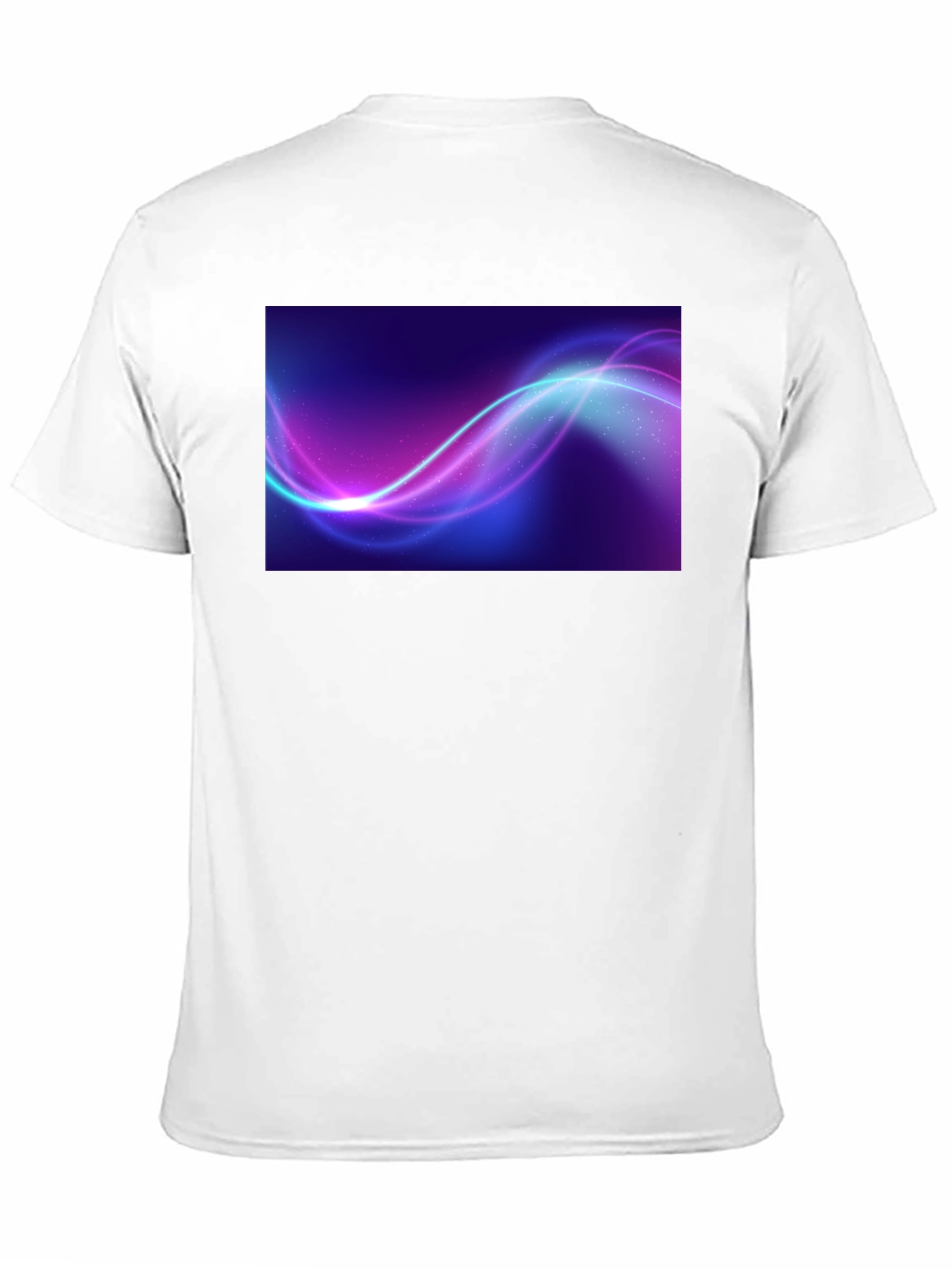 Abstract Wave Graphic Black T-Shirt