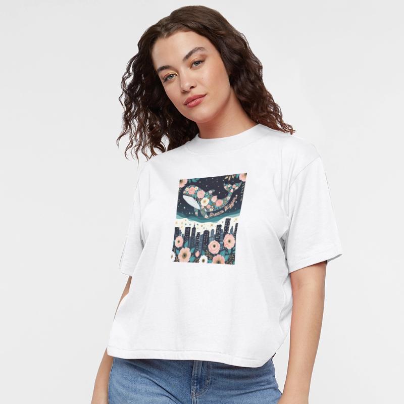 Dream Bigger Whale T-Shirt – Floral Whale Floating