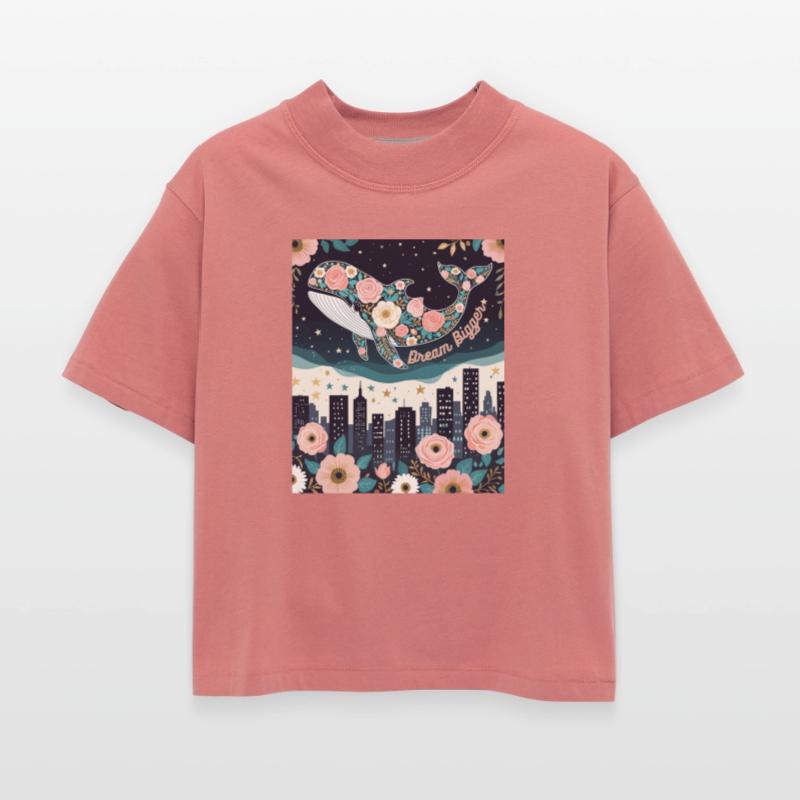 Dream Bigger Whale T-Shirt – Floral Whale Floating