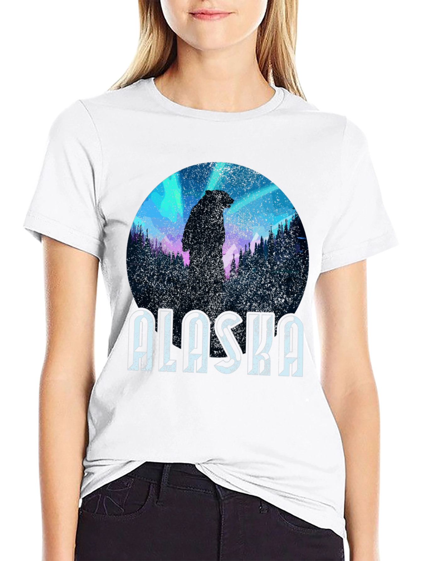 Alaska Bear Aurora T-Shirt