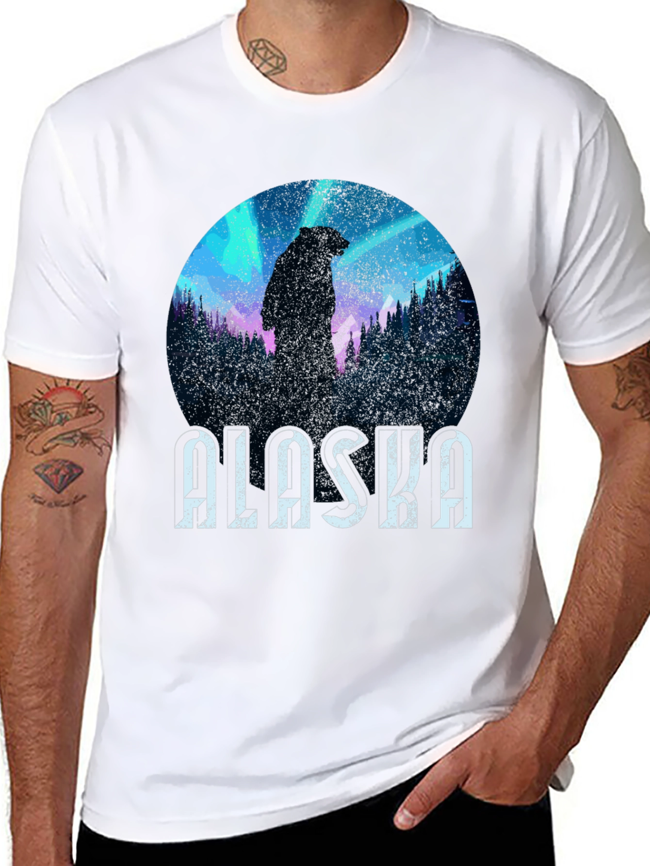 Alaska Bear Aurora T-Shirt