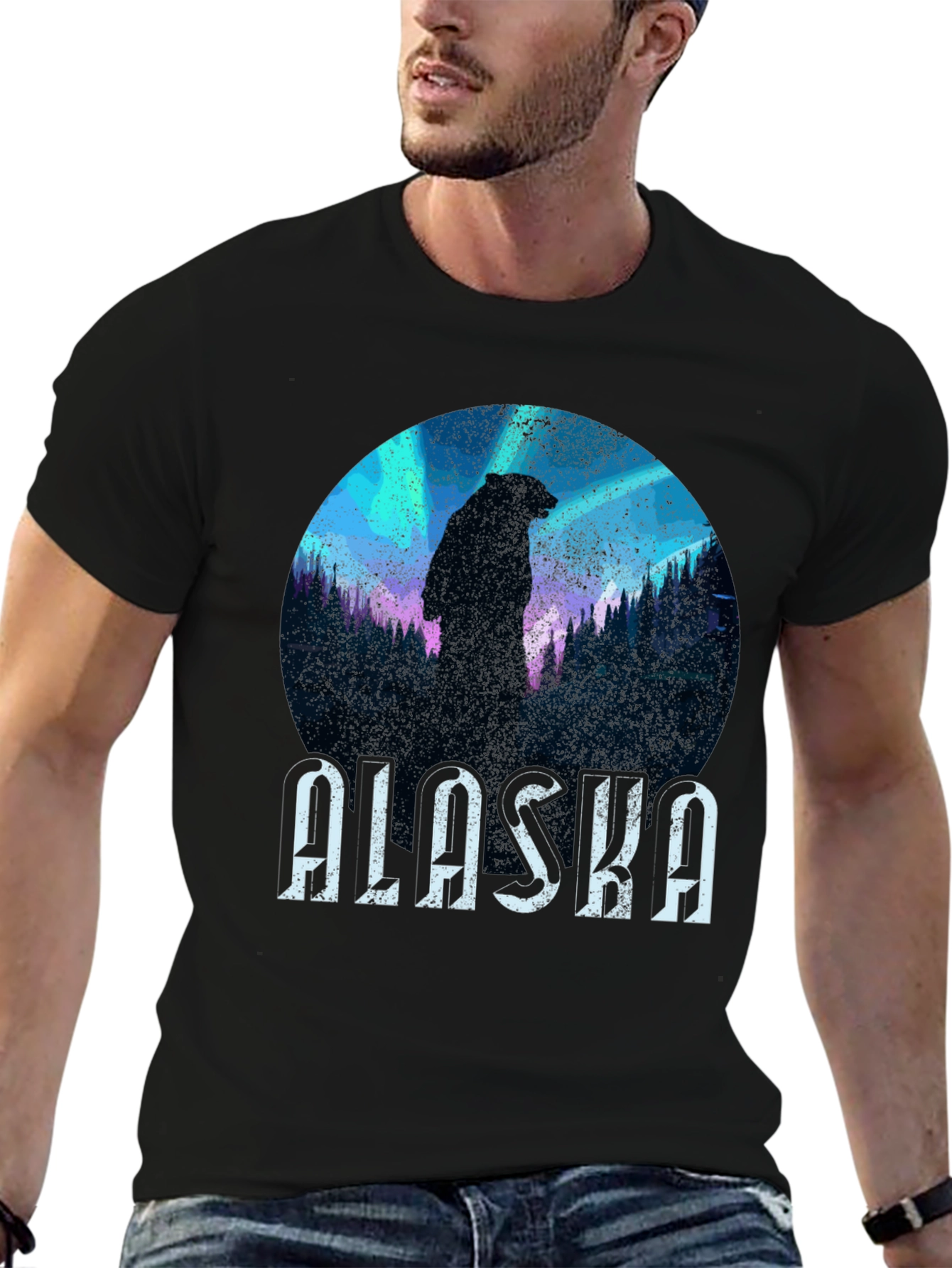 Alaska Bear Aurora T-Shirt