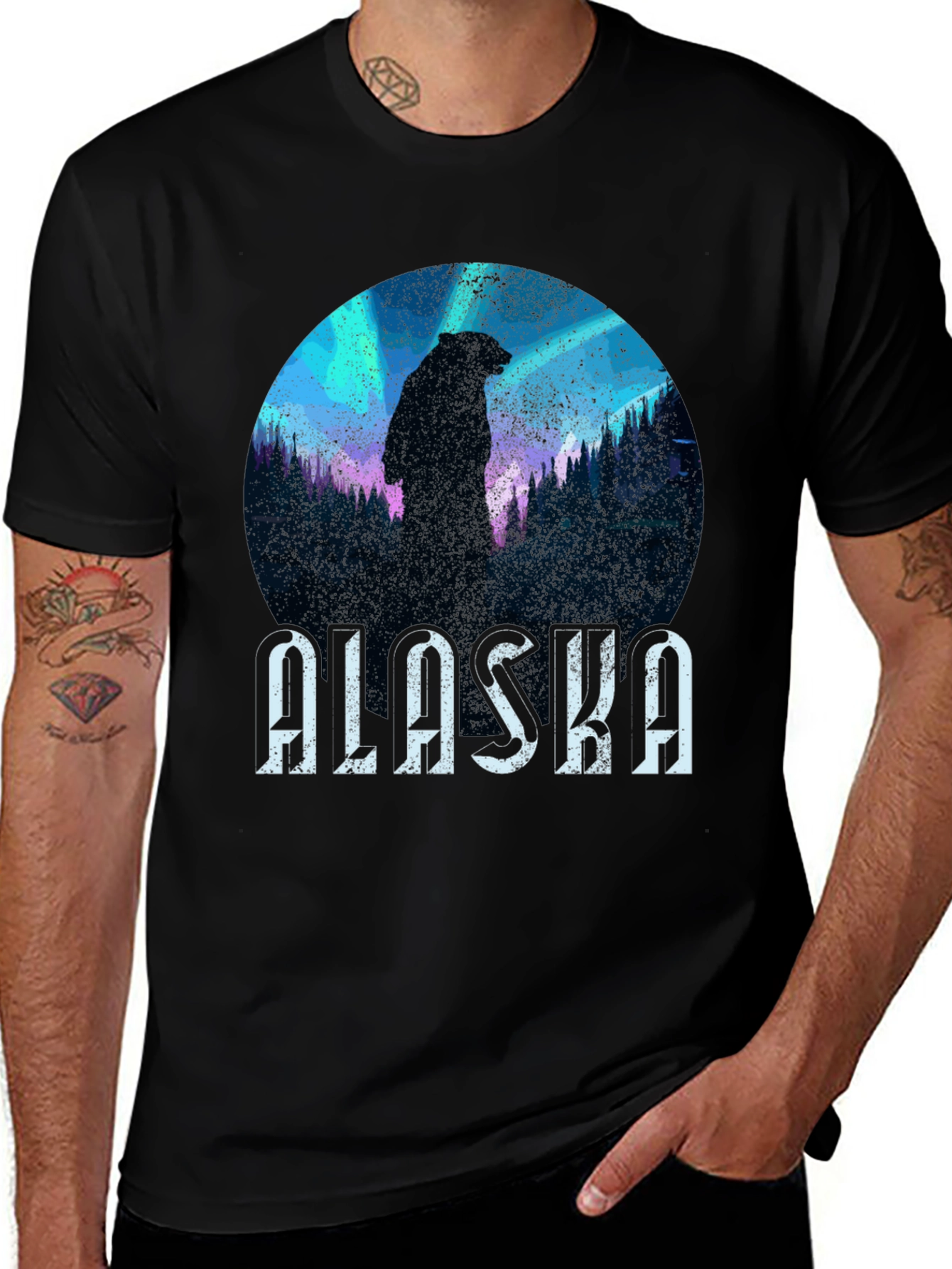 Alaska Bear Aurora T-Shirt