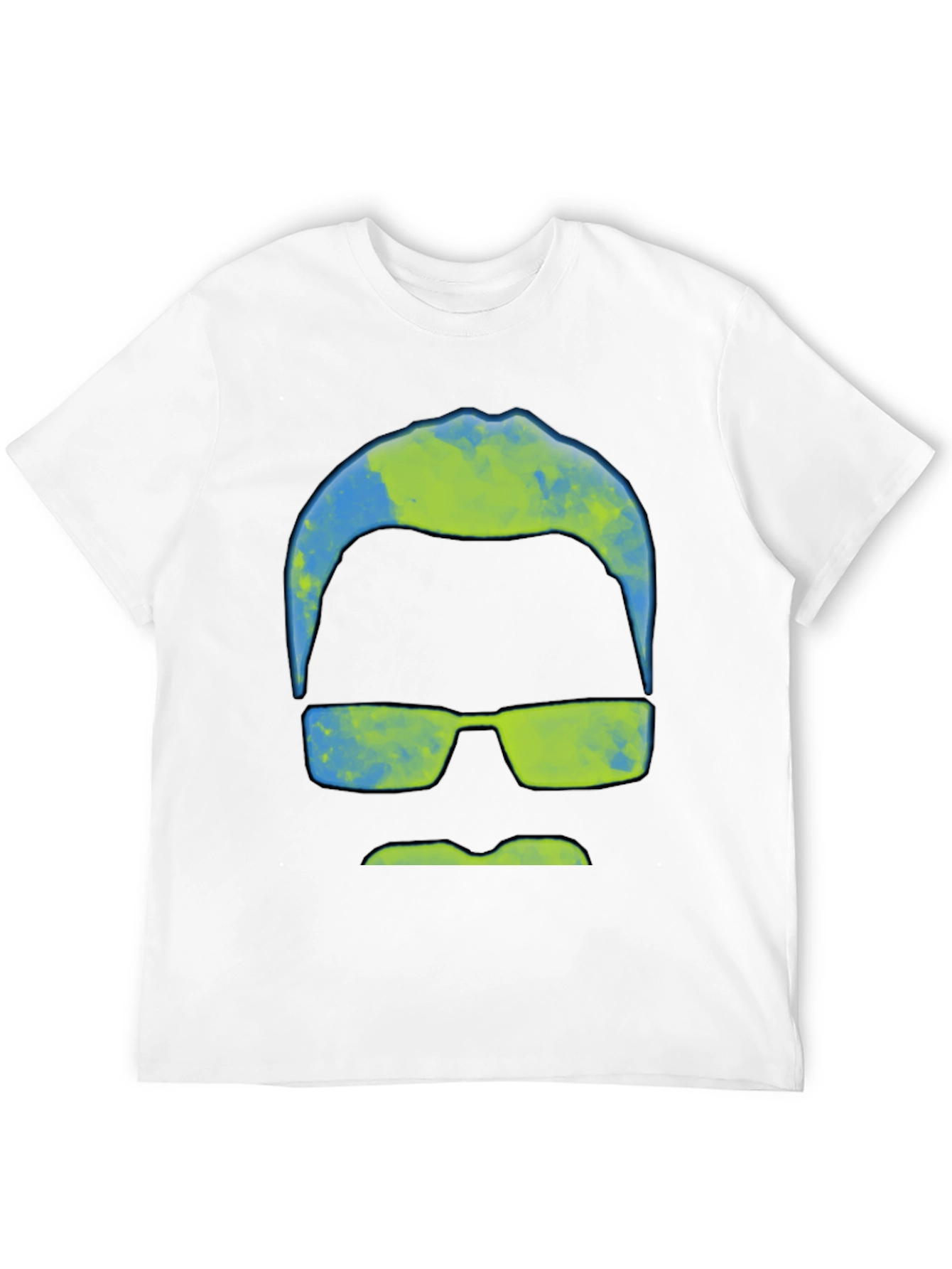 Abstract Mustache & Shades Graphic Tee