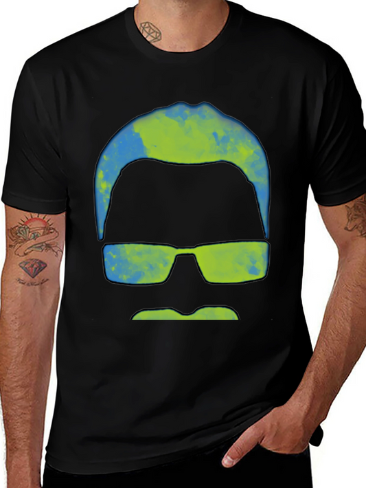 Abstract Mustache & Shades Graphic Tee